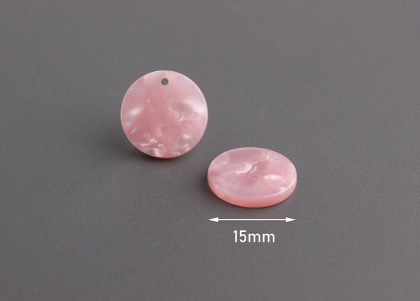 4 Coral Pink Charms, Light Pink Teardrops, Peach Acrylic Acetate Earri