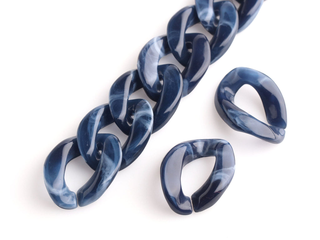 Navy Blue Acrylic Chain Links 1ft, 23 x 