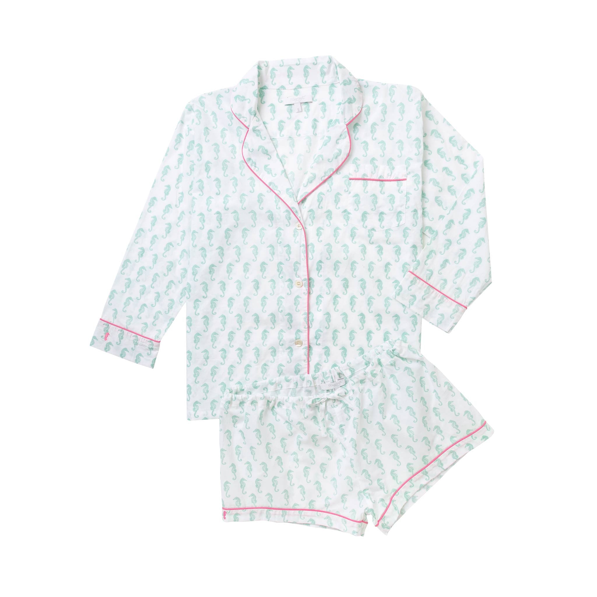 Lorient Block Print Short Pajama Set | Marigot Collection