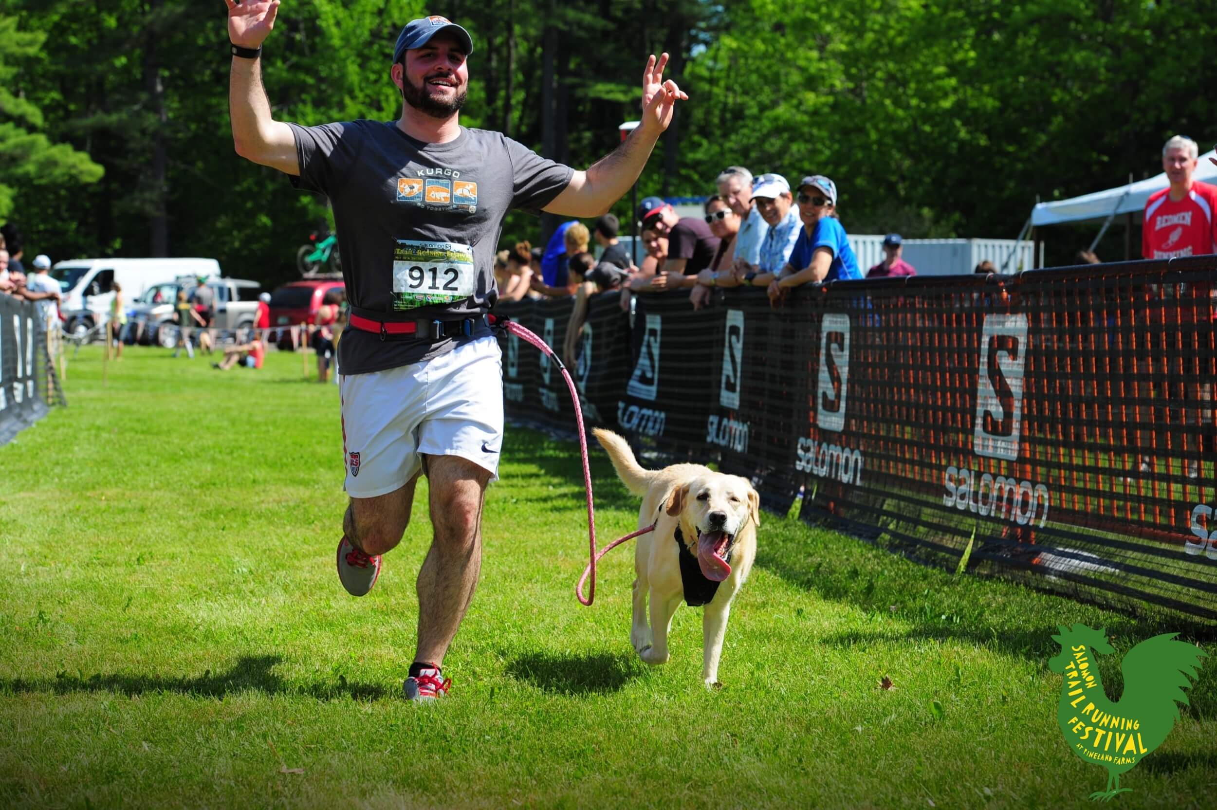 a runner and their dog