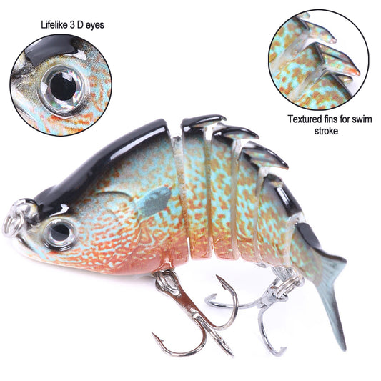 5.27'' 0.63oz 6-Segments Multi Jointed Bait Hard Plastic Fishing Lures –  Hengjia fishing gear