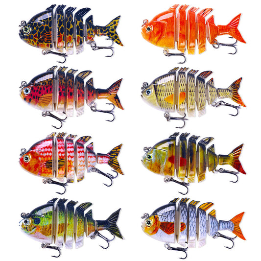 5.27'' 0.63oz 6-Segments Multi Jointed Bait Hard Plastic Fishing Lures –  Hengjia fishing gear