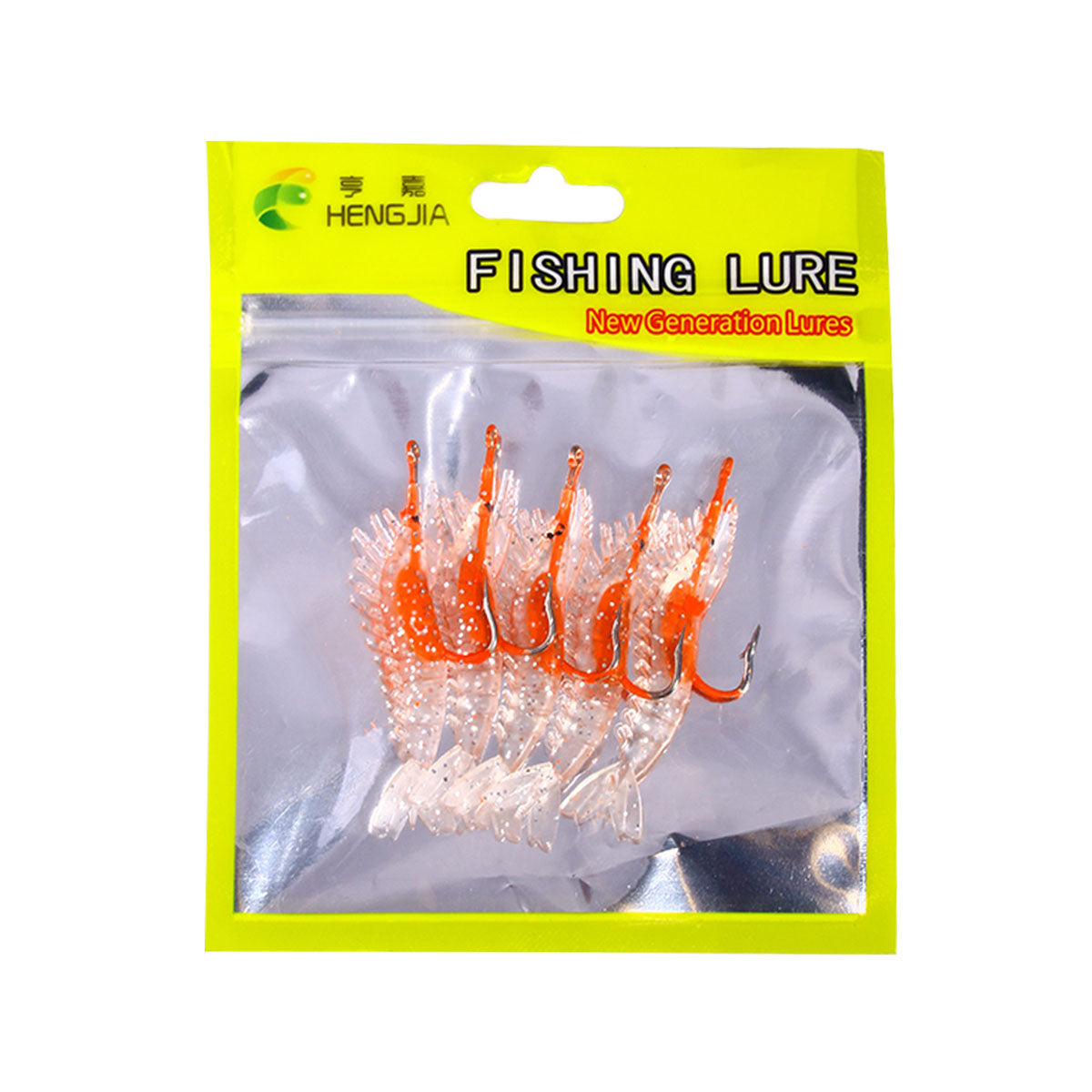 Rigged Jigs Soft Shrimp Lures 5pcs/bag
