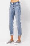 Bleach Wash Boyfriend Jeans-Jeans-Judy Blue-0 (24)-Light Wash-cmglovesyou