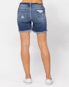 Destroyed Bermuda Shorts-bottoms-Judy Blue-S-Medium Wash Denim-cmglovesyou