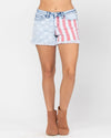 USA Print Shorts-bottoms-Judy Blue-Small-cmglovesyou