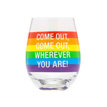 Wine Glass-Wine Glasses-About Face Designs-Come Out-cmglovesyou