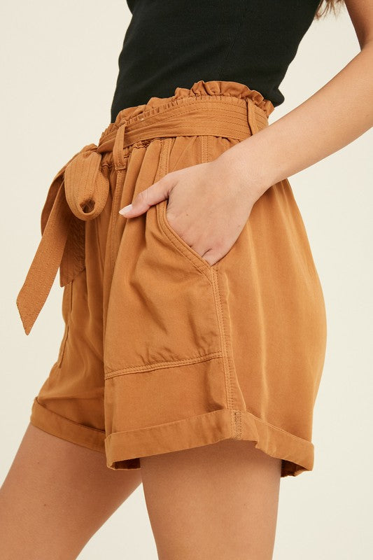 Belted Tencel Shorts-bottoms-Wishlist-Small-Gucci-cmglovesyou