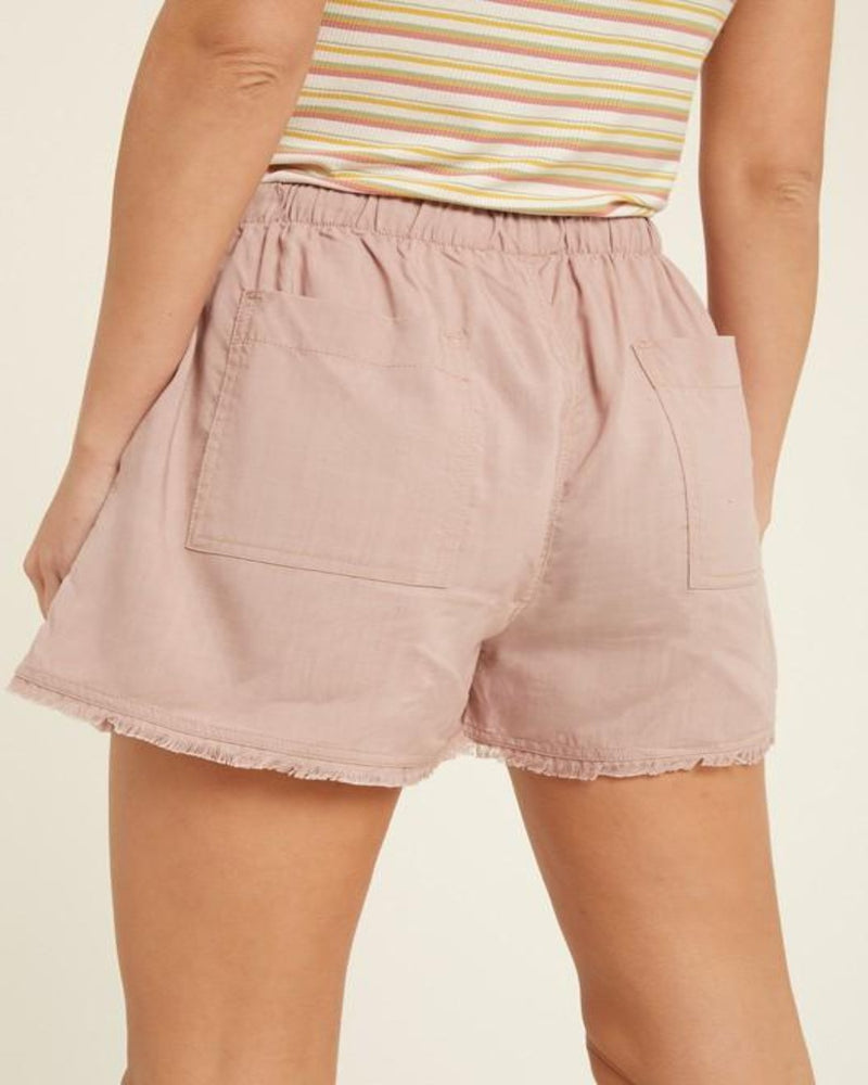 Casual Raw Hem Shorts-bottoms-Wishlist-Small-L. Mauve-cmglovesyou