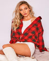 Checker Button Down Shirt-Tops-Vine & Love-S-Red-cmglovesyou