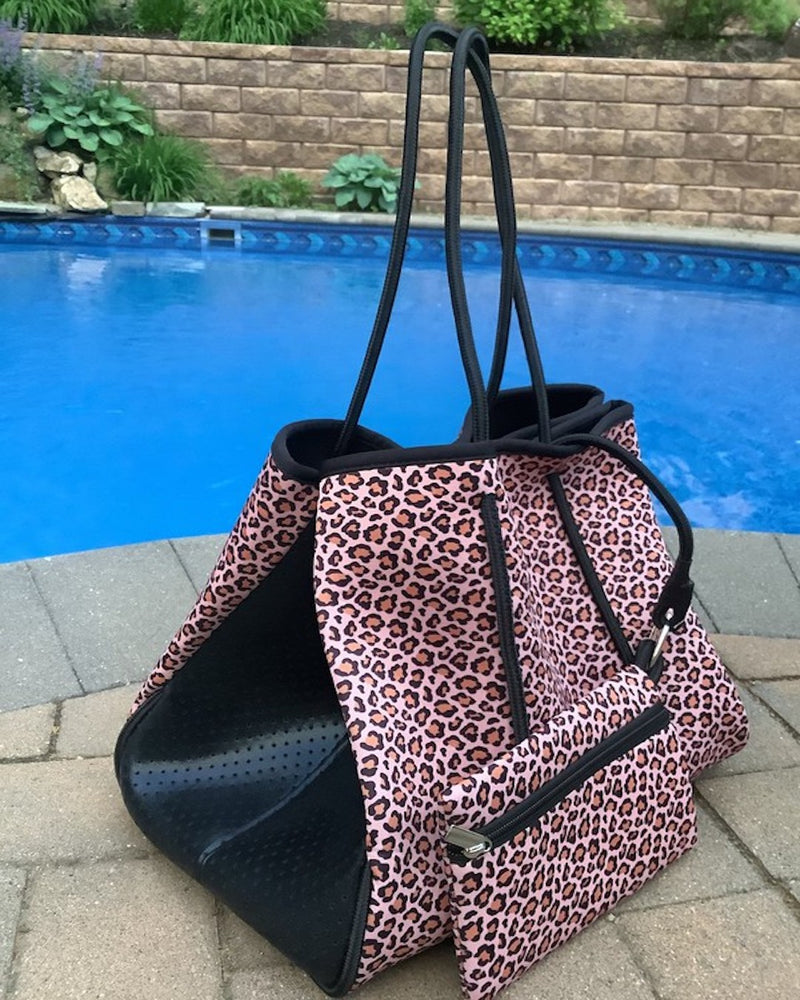 Waterproof Leopard Beach Bag-Bag and Purses-cmglovesyou-Taupe-cmglovesyou