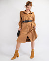 Faux Suede Button Down Shirt-Dresses-Easel-Small-Camel-cmglovesyou