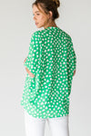 Print Boxy V-Neck Top-Shirts & Tops-Jodifl-Small-Kelly Green-cmglovesyou