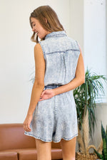 Button Down Romper-Jumpsuits & Rompers-Doe & Rae-Small-Black Denim-cmglovesyou