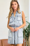 Button Down Romper-Jumpsuits & Rompers-Doe & Rae-Small-Black Denim-cmglovesyou