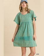 Mineral Wash Dress-Top-Umgee-Small-Jade-cmglovesyou