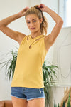 Cut-Out Striped Tank-Shirts & Tops-Doe & Rae-Small-Yellow/White-cmglovesyou