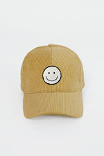 Corduroy Smile Baseball Cap-David & Young-Camel-cmglovesyou