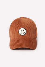 Corduroy Smile Baseball Cap-David & Young-Brown-cmglovesyou