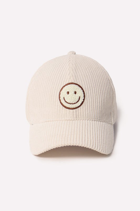 Corduroy Smile Baseball Cap-David & Young-Off White-cmglovesyou