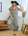 Ruffle Hem Jumpsuit-Jumpsuit-Doe & Rae-Small-Black Denim-cmglovesyou