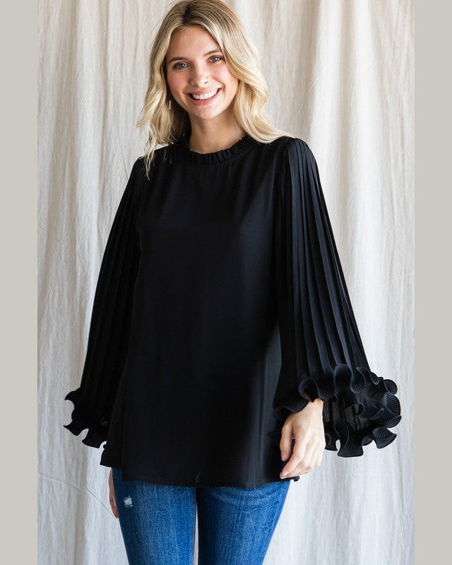 Solid Cape Sleeves Top-Top-Jodifl-Small-Black-cmglovesyou
