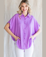Solid Collared Button Up Top-Tops-Jodifl-Small-Lavender-cmglovesyou