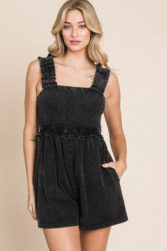 Washed Knit Romper-Romper-Heyson-Small-Sage-cmglovesyou