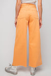 High Waisted Twill Pants-Pants-Easel-Medium-Tangerine-cmglovesyou