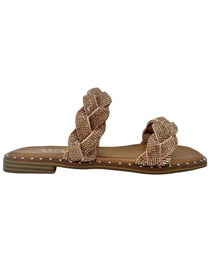 Braided Bling Sandal-Sandal-Very G-6-Rose Gold-cmglovesyou