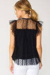 Short Fluttered Sleeve Top-Top-FSL Apparel-Small-Black-cmglovesyou