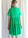 Solid Tiered Dress-Dress-Jodifl-Small-Kelly Green-Inspired Wings Fashion