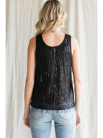 Glitter Fringe Sleeveless Cami-Tops-Jodifl-Small-Black-cmglovesyou