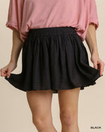 Animal Print Elastic Waist Shorts-bottoms-Umgee-Small-Black-cmglovesyou
