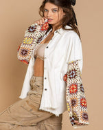 Crochet Patten Oversized Jacket-Jacket-Pol Clothing-Small-Ivory / Natural-cmglovesyou