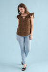 Polka Dot Top-Top-Cozy Co.-Small-Brown-cmglovesyou