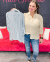 Button Down Stripe Top-Shirts & Tops-Doe & Rae-Denim-Small-cmglovesyou