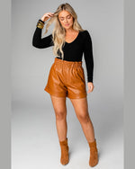 Peyton Leather Shorts-Shorts-BuddyLove-Extra Small-Mocha-cmglovesyou