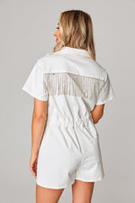 Jessie Crystal Fringe Romper-Jumpsuits & Rompers-BuddyLove-Extra Small-White-cmglovesyou