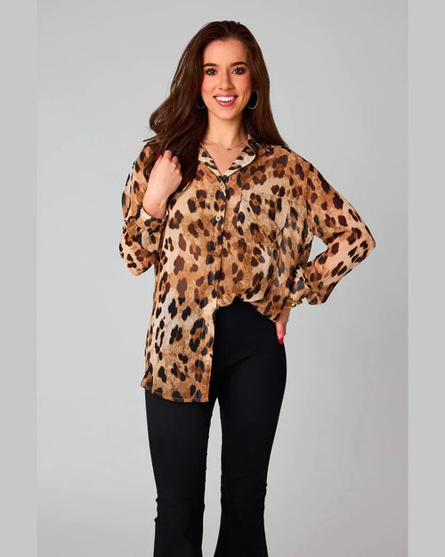 Portia Loose Button-Up Top-Shirts & Tops-BuddyLove-Small-Prowl-cmglovesyou