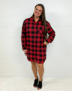 Checker Button Down Shirt-Tops-Vine & Love-S-Black-cmglovesyou