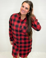 Checker Button Down Shirt-Tops-Vine & Love-S-Black-cmglovesyou