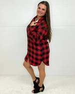 Checker Button Down Shirt-Tops-Vine & Love-S-Black-cmglovesyou