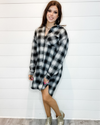 Checker Button Down Shirt-Tops-Vine & Love-S-Black-cmglovesyou