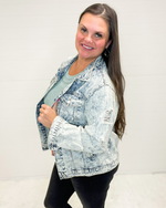 Distressed Denim Jacket-Jacket-BiBi-XL-Light Denim-cmglovesyou