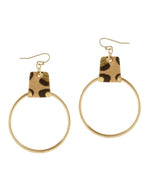 Gold Hoop Cheetah Earrings-Earrings-What's Hot Jewelry-cmglovesyou
