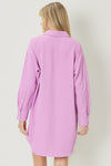Button Up Shirt Dress-Dress-Entro-Small-Pink-cmglovesyou
