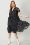 Grid Dress-Dresses-Entro-Small-Black-cmglovesyou