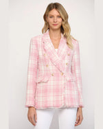 Tweed Blazer-Blazer-Fate by LFD-Small-Cream/Pink-cmglovesyou