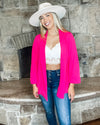 Fold Over Collar Blazer-Jacket-Jodifl-1XL-Hot Pink-cmglovesyou